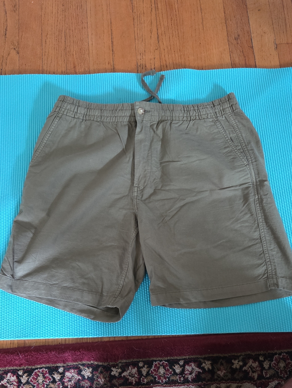Ralph Lauren Olive Butron/Zipper & Drawstring Shorts